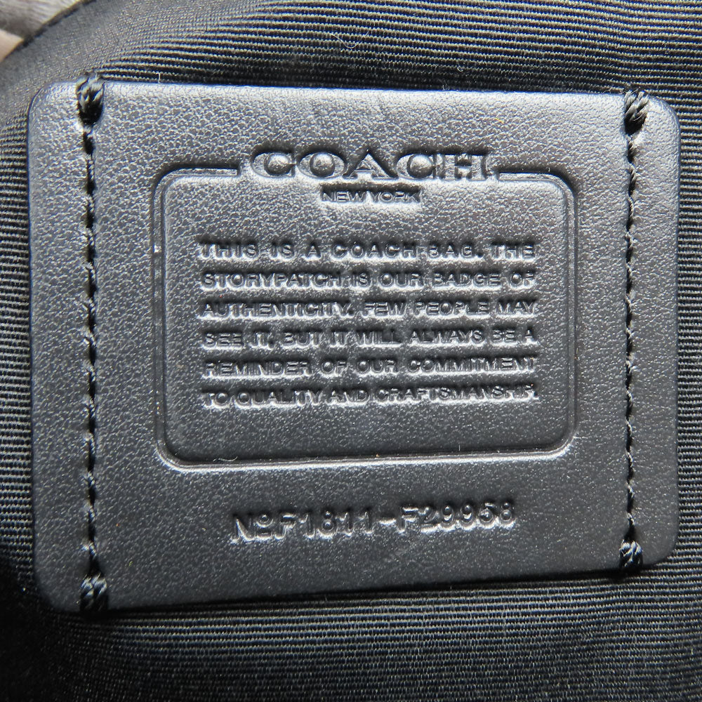 COACH Tote Bag F29958 Canvas, Leather black Women Used Authentic