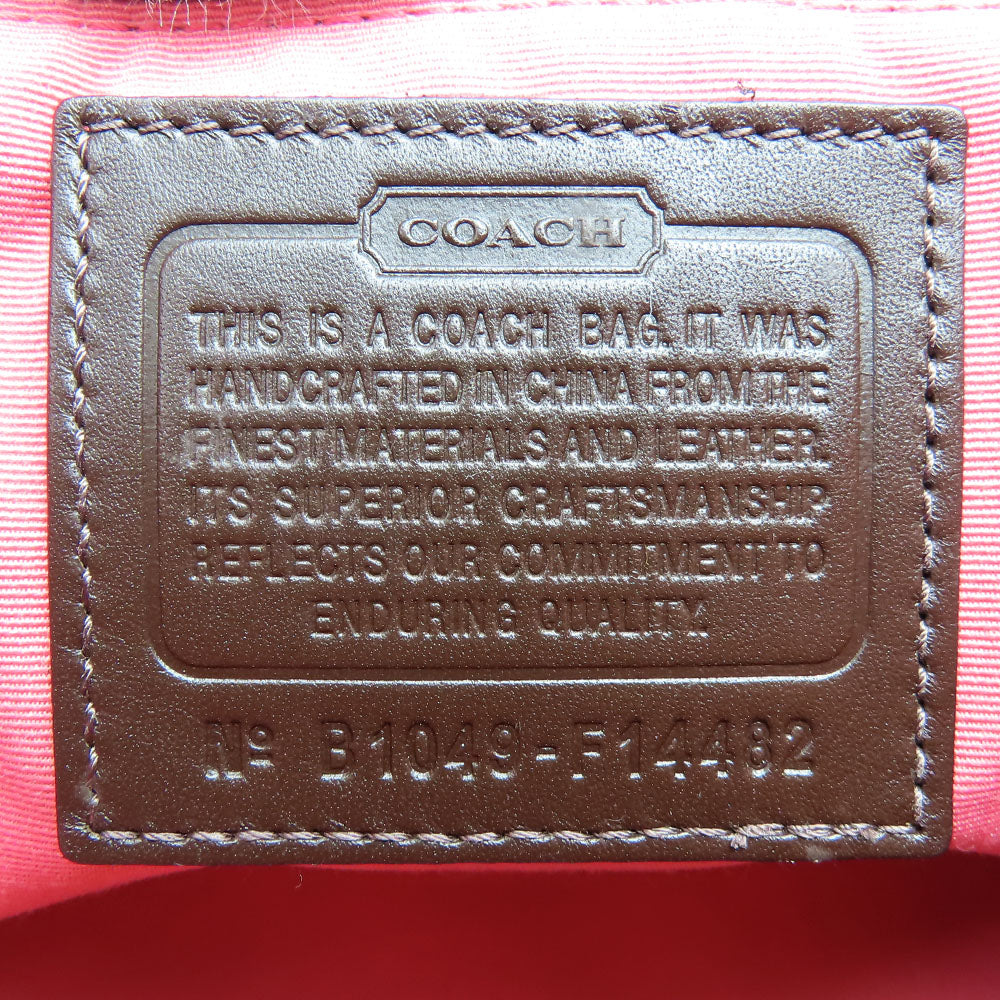 COACH Tote Bag F14482 Canvas, Leather beige Women Used Authentic