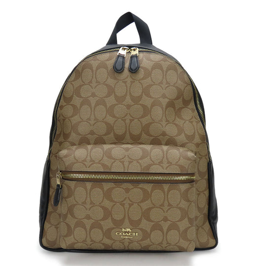 COACH Backpack F58314 leather beige