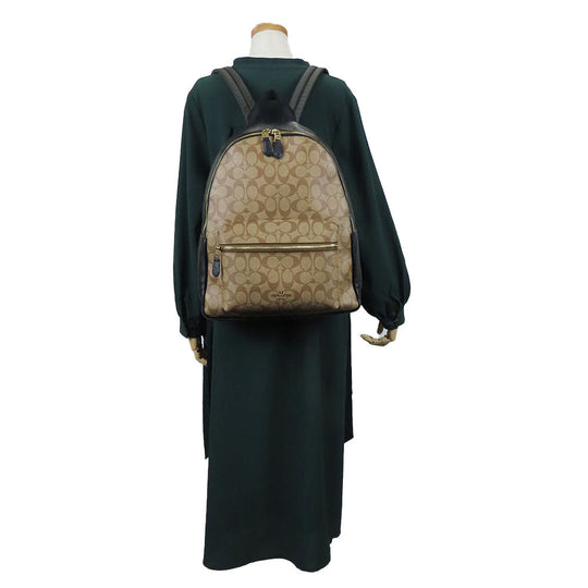 COACH Backpack F58314 leather beige