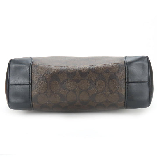 COACH Tote Bag F29208 Leather, PVC Brown Women Used Authentic