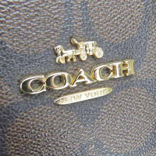 COACH Tote Bag F29208 Leather, PVC Brown Women Used Authentic