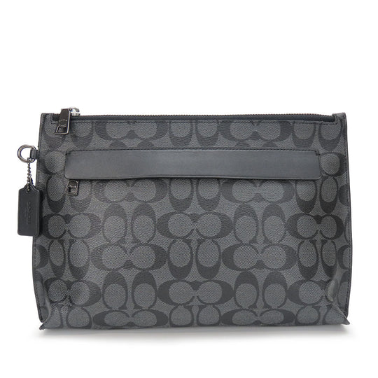 COACH Clutch bag F29508 Leather, PVC black mens Used Authentic