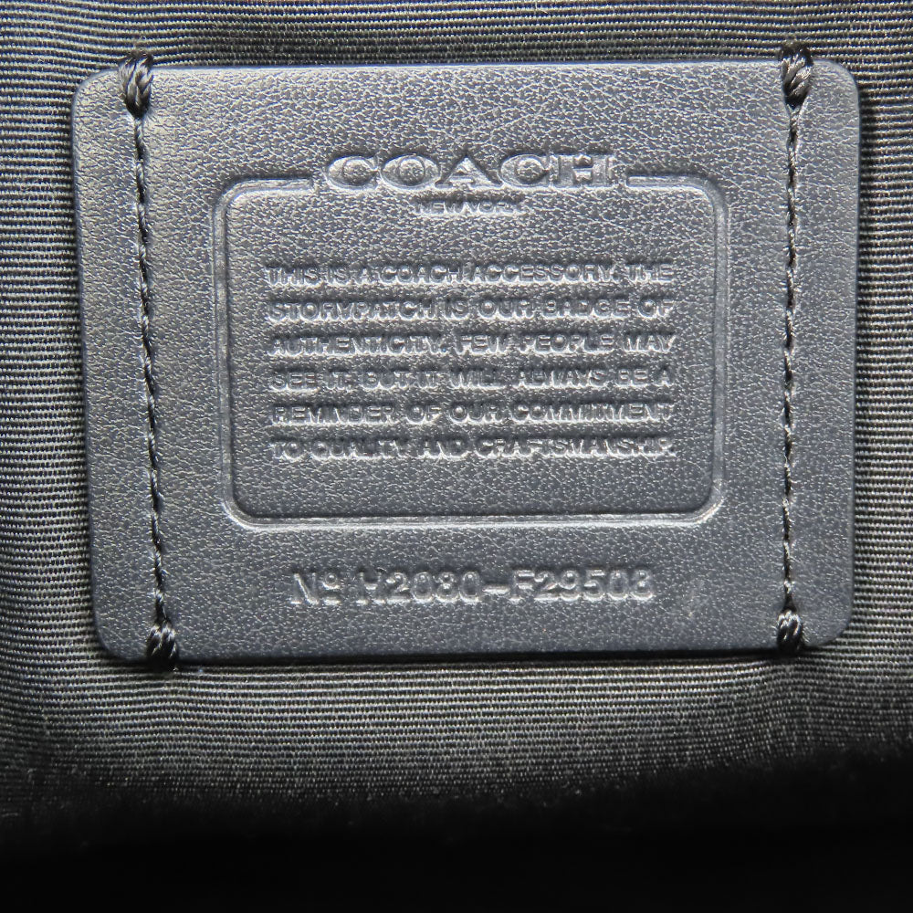 COACH Clutch bag F29508 Leather, PVC black mens Used Authentic