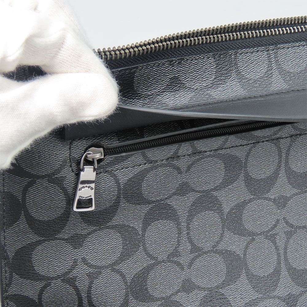 COACH Clutch bag F29508 Leather, PVC black mens Used Authentic