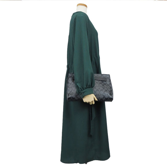 COACH Clutch bag F29508 Leather, PVC black mens Used Authentic