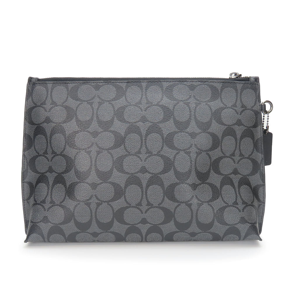 COACH Clutch bag F29508 Leather, PVC black mens Used Authentic