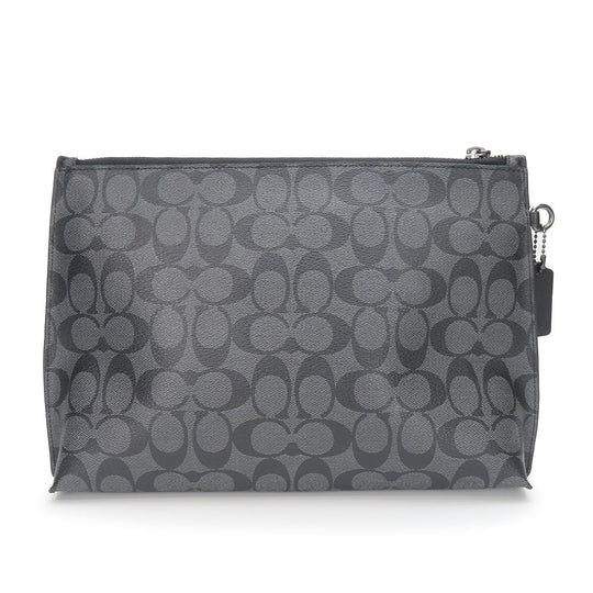 COACH Clutch bag F29508 Leather, PVC black mens Used Authentic