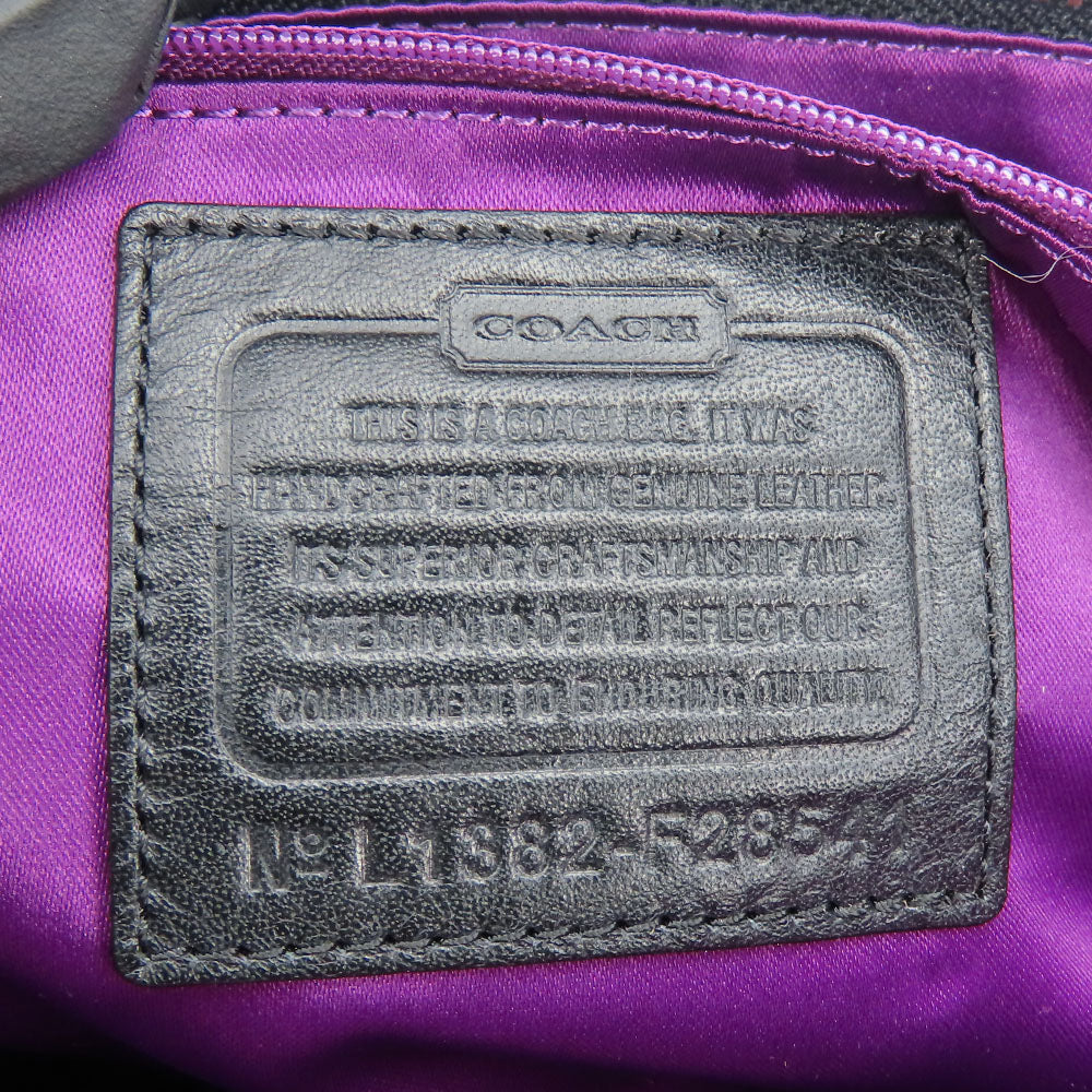 COACH Handbag F28541 leather black Madison Gathered Sophia Women Used Authentic