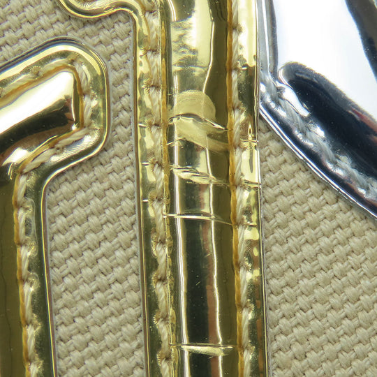 LOUIS VUITTON Tote Bag M95468 Cotton canvas beige That's Love PM Women Used Authentic