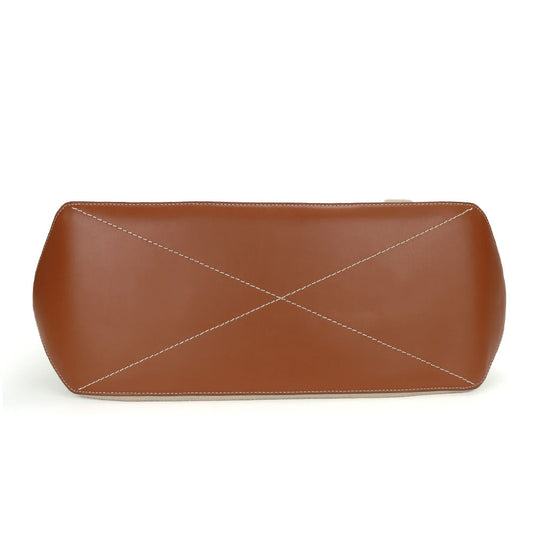 COACH Tote Bag CJ486 Canvas, Smooth Leather beige Tote 38 Women Used Authentic