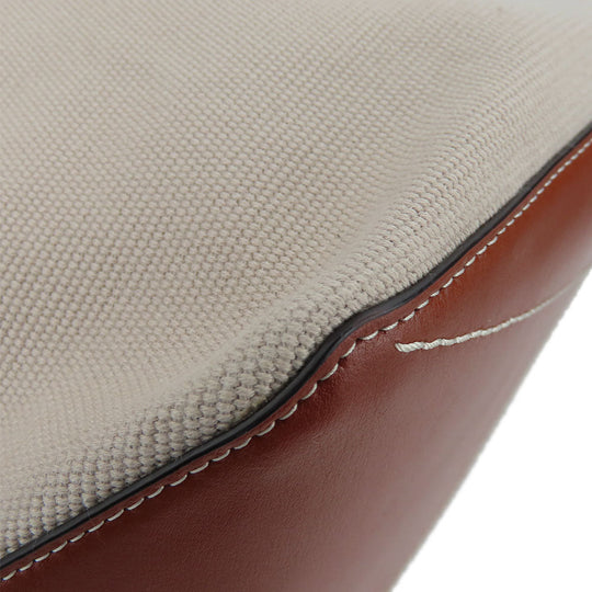 COACH Tote Bag CJ486 Canvas, Smooth Leather beige Tote 38 Women Used Authentic