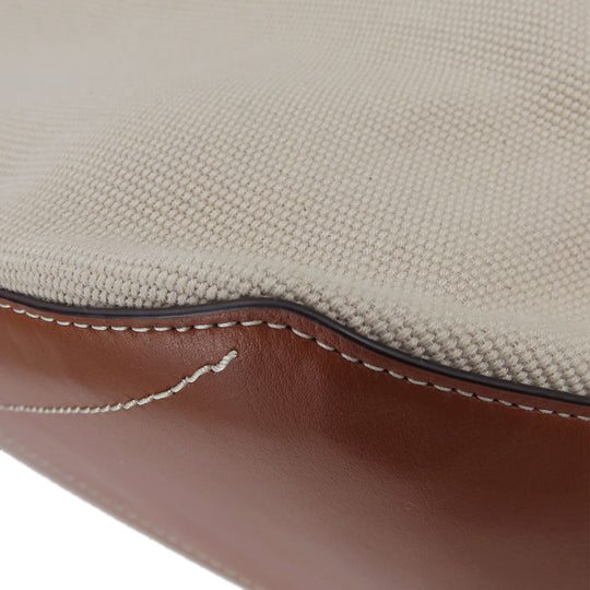 COACH Tote Bag CJ486 Canvas, Smooth Leather beige Tote 38 Women Used Authentic