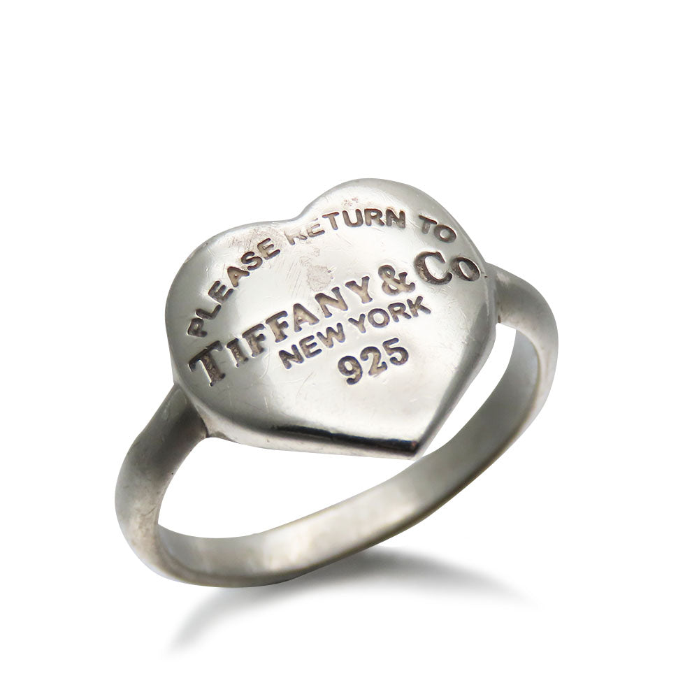 TIFFANY&Co. Ring Silver925 Silver Return to heart Women Used Authentic