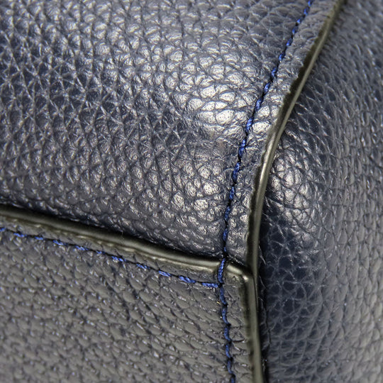 COACH Handbag 58874 leather Navy Women Used Authentic