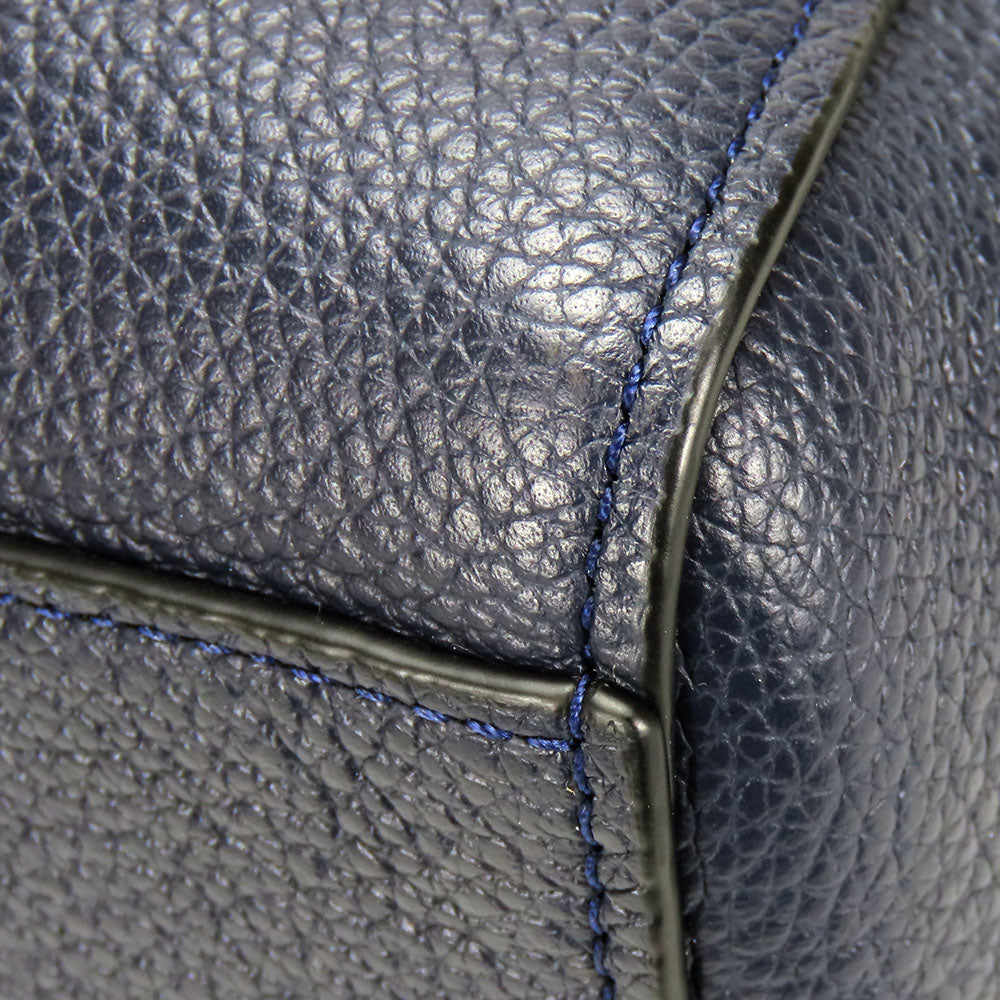 COACH Handbag 58874 leather Navy Women Used Authentic