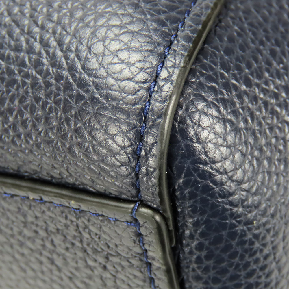 COACH Handbag 58874 leather Navy Women Used Authentic