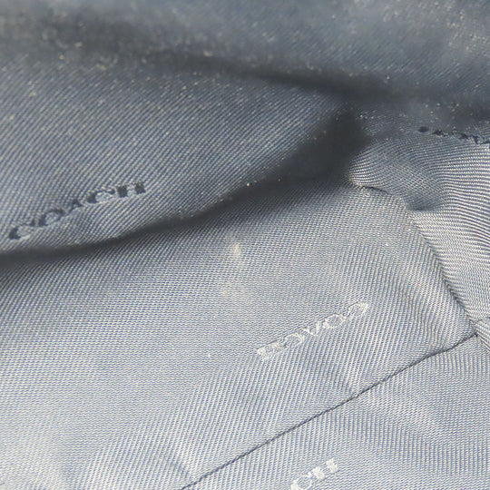 COACH Handbag 58874 leather Navy Women Used Authentic