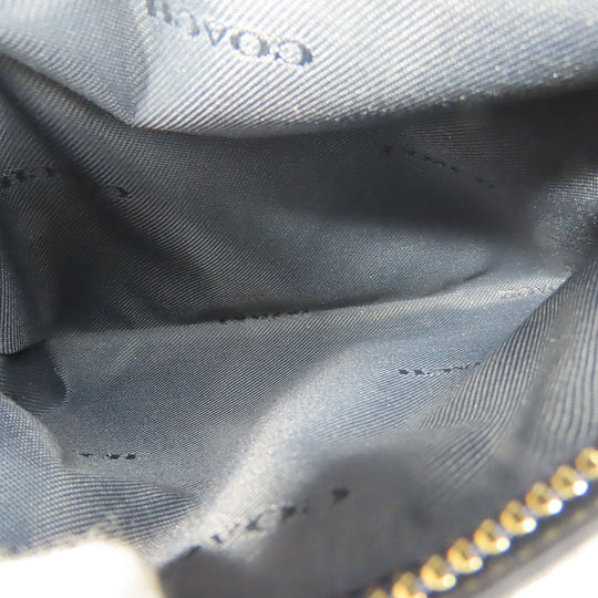 COACH Handbag 58874 leather Navy Women Used Authentic