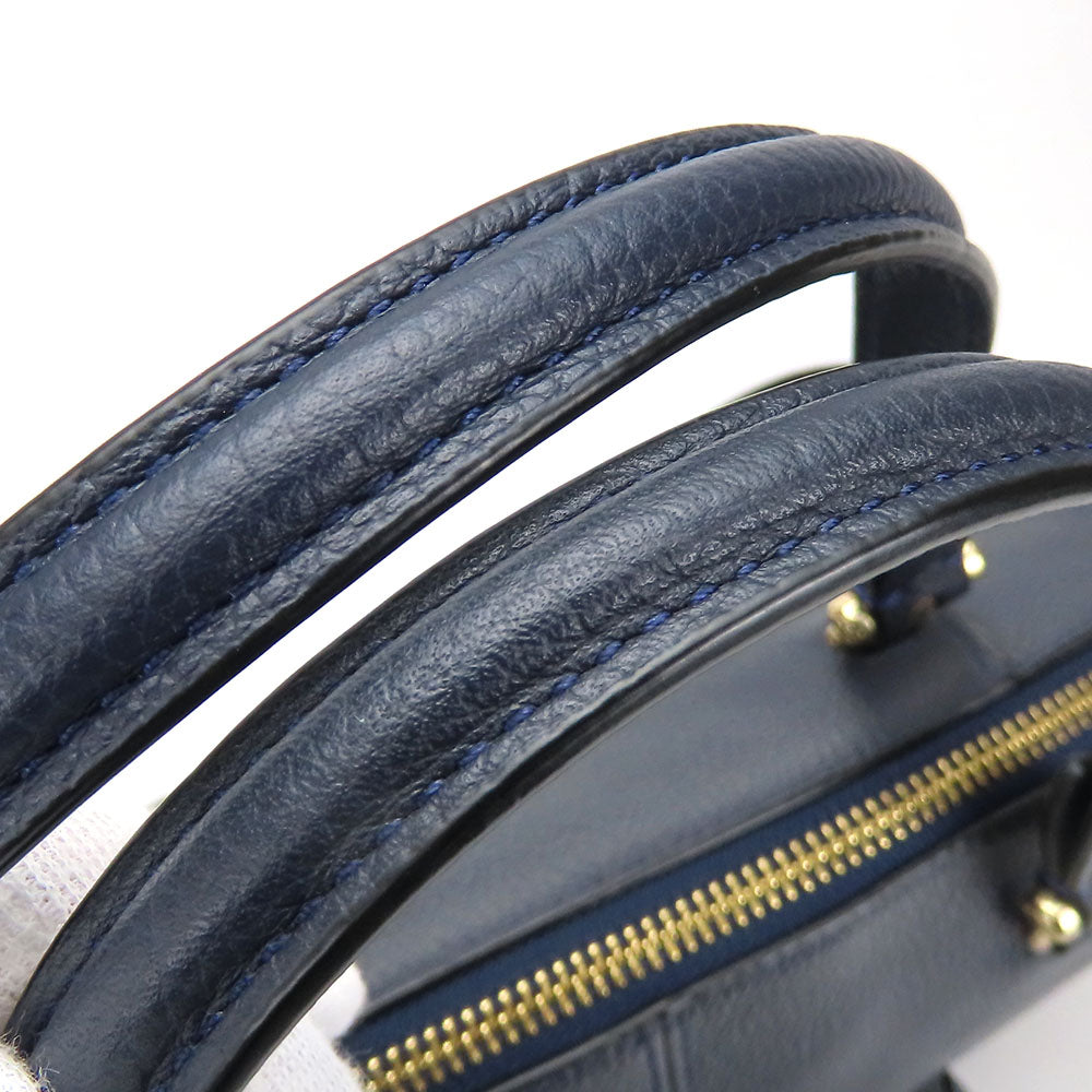 COACH Handbag 58874 leather Navy Women Used Authentic