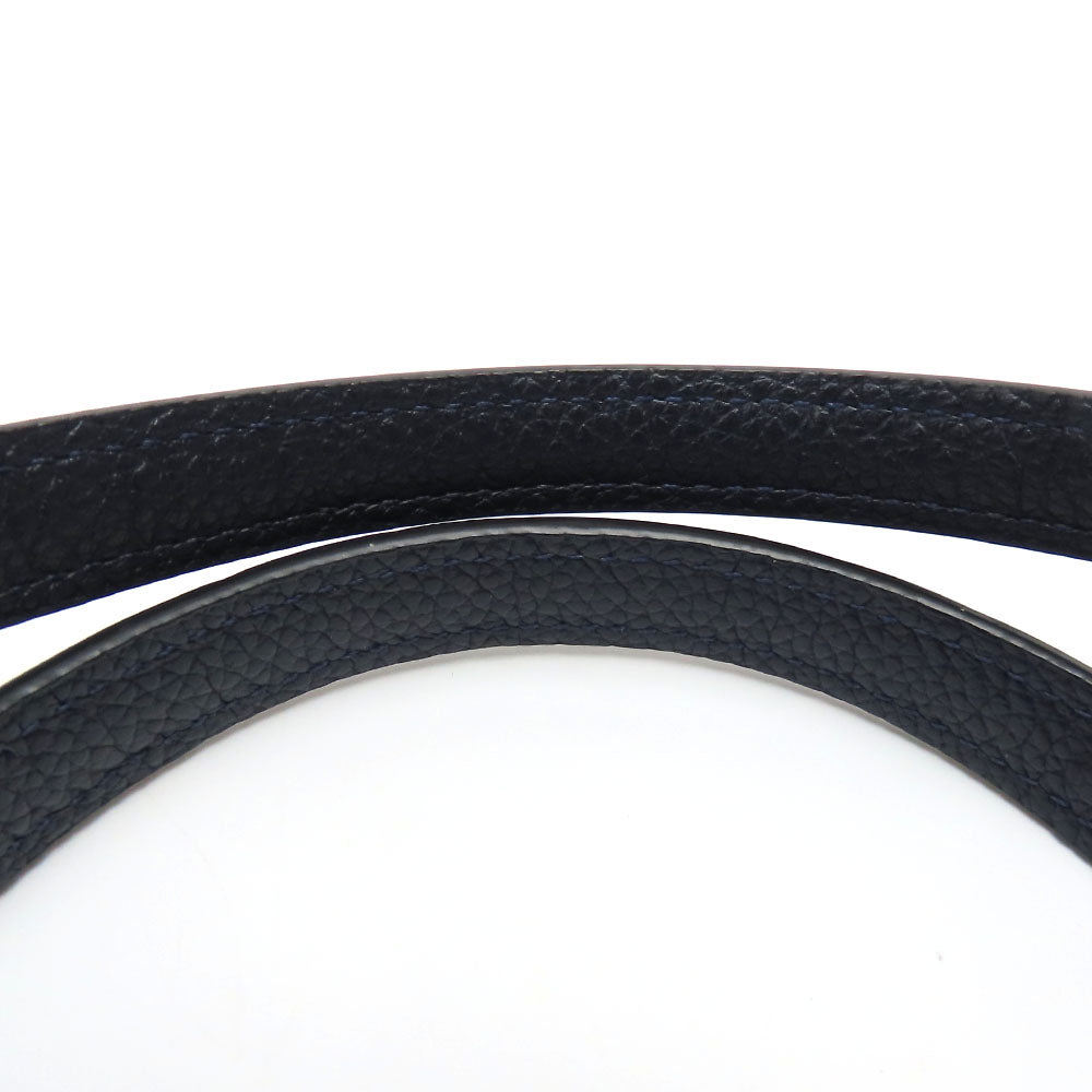 COACH Handbag 58874 leather Navy Women Used Authentic