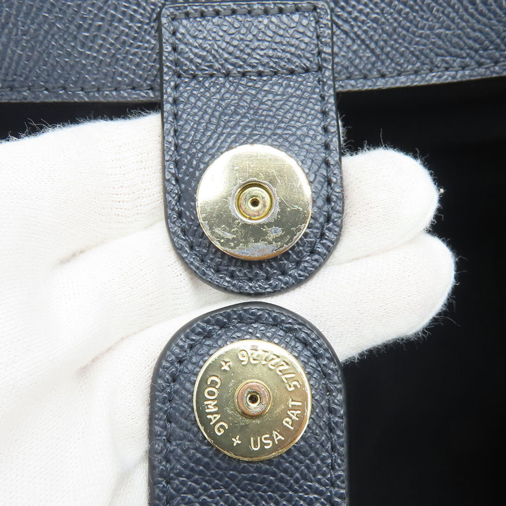 COACH Handbag F14928 leather Navy Crosby Carryall Women Used Authentic