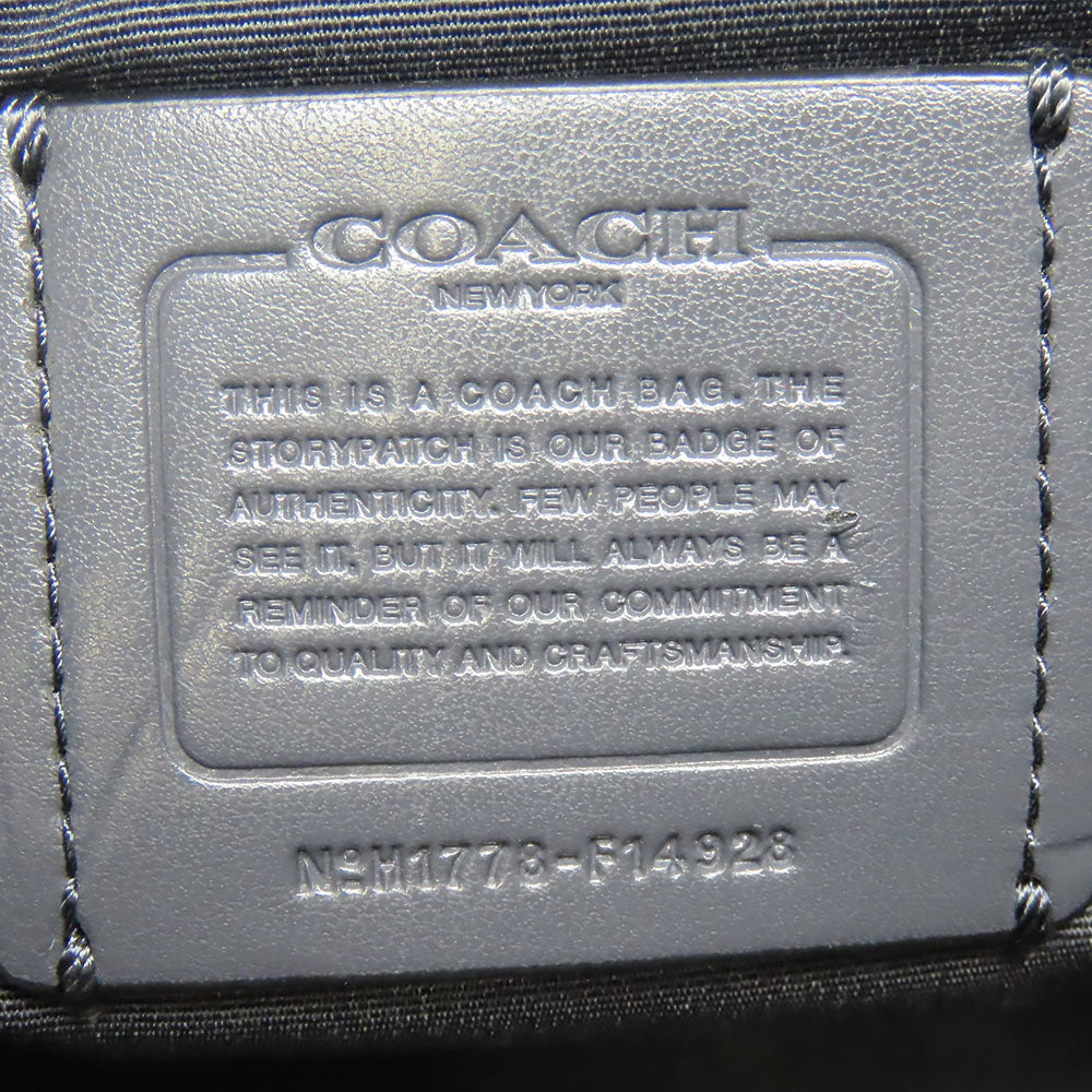 COACH Handbag F14928 leather Navy Crosby Carryall Women Used Authentic