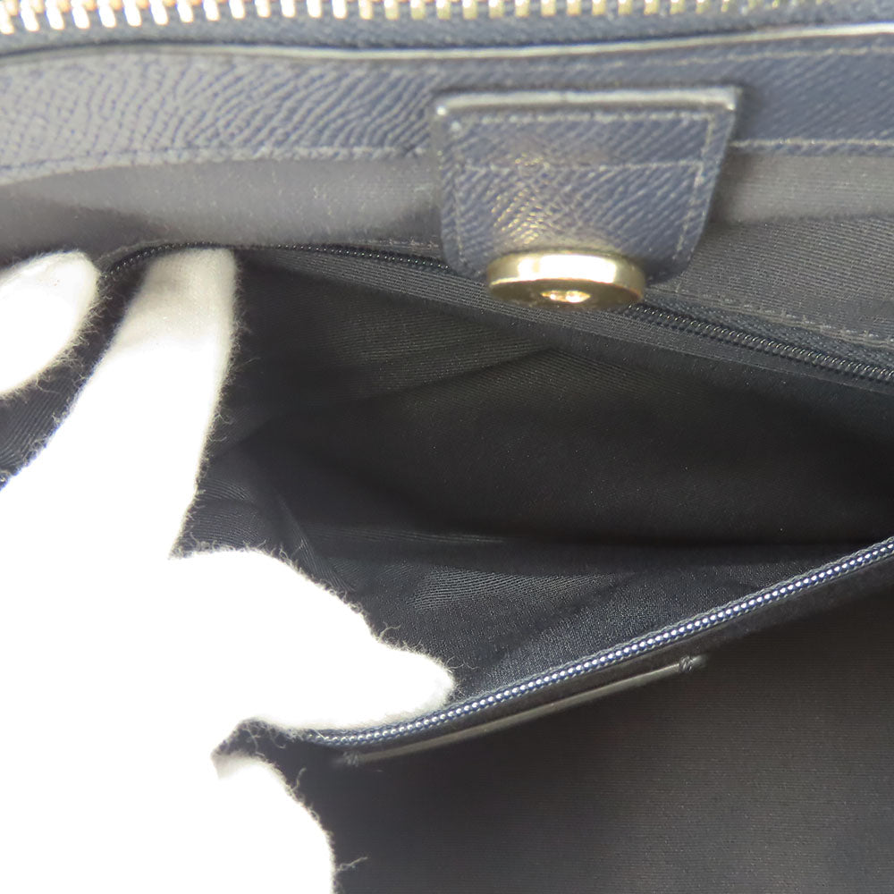 COACH Handbag F14928 leather Navy Crosby Carryall Women Used Authentic