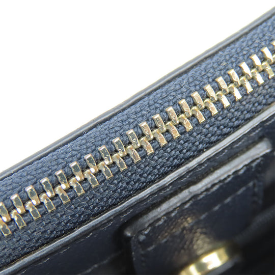 COACH Handbag F14928 leather Navy Crosby Carryall Women Used Authentic