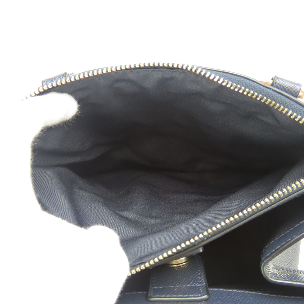 COACH Handbag F14928 leather Navy Crosby Carryall Women Used Authentic