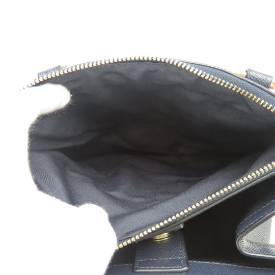 COACH Handbag F14928 leather Navy Crosby Carryall Women Used Authentic