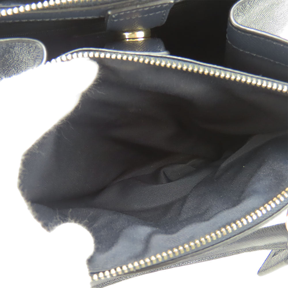 COACH Handbag F14928 leather Navy Crosby Carryall Women Used Authentic