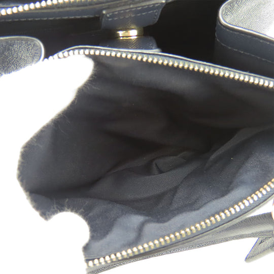 COACH Handbag F14928 leather Navy Crosby Carryall Women Used Authentic