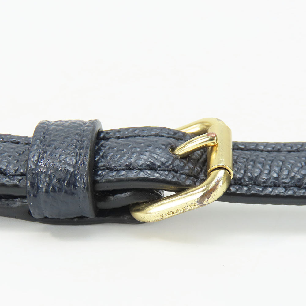 COACH Handbag F14928 leather Navy Crosby Carryall Women Used Authentic