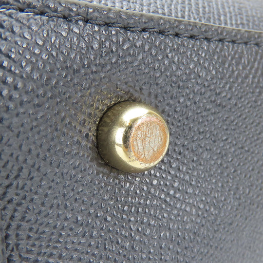 COACH Handbag F14928 leather Navy Crosby Carryall Women Used Authentic