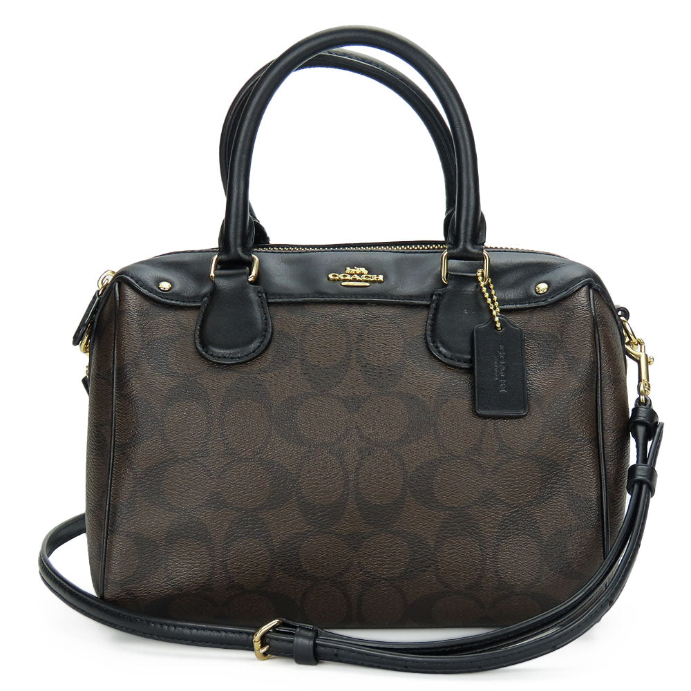 COACH Handbag F58312 leather Brown Women Used Authentic