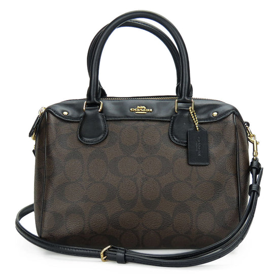 COACH Handbag F58312 leather Brown Women Used Authentic