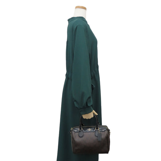 COACH Handbag F58312 leather Brown Women Used Authentic