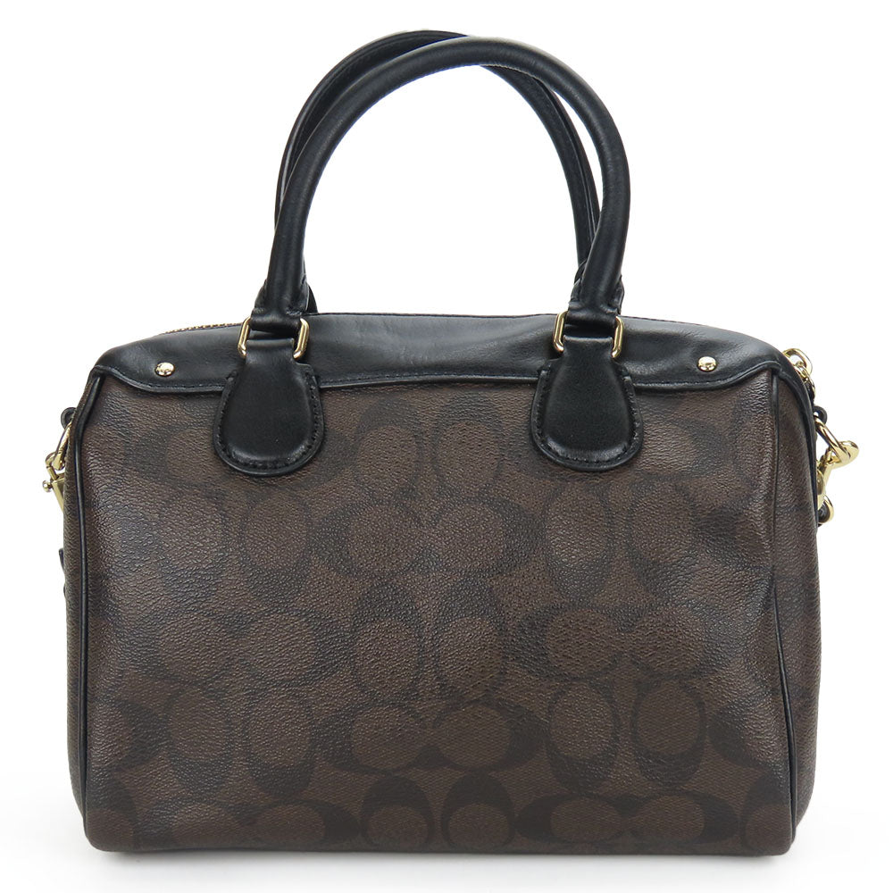 COACH Handbag F58312 leather Brown Women Used Authentic