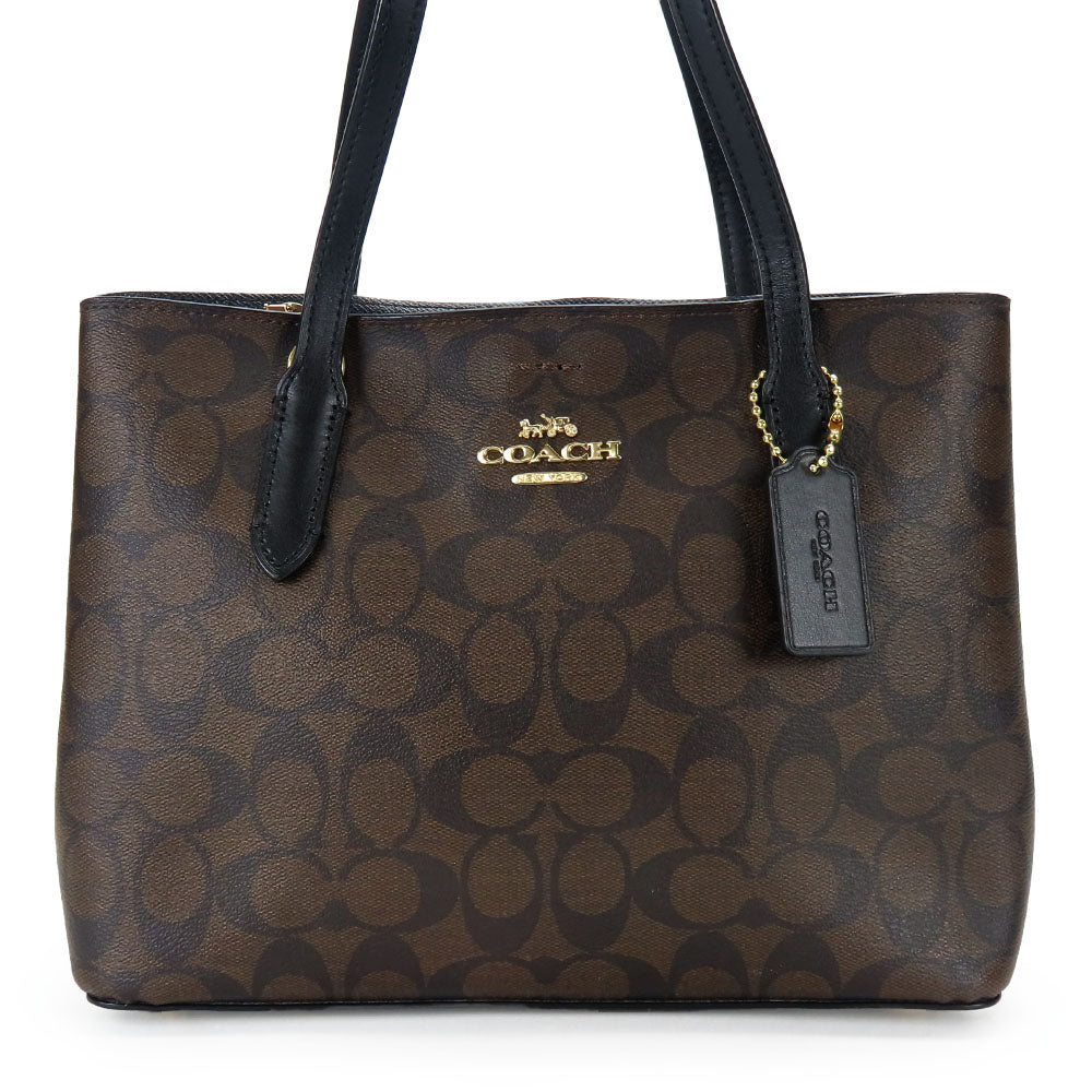 COACH Tote Bag F73293 leather Brown Women Used Authentic