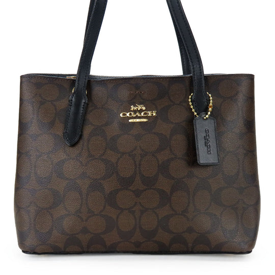 COACH Tote Bag F73293 leather Brown Women Used Authentic