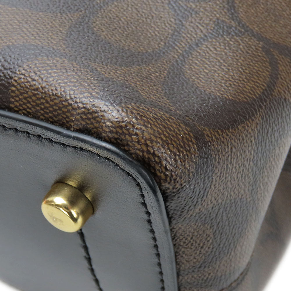 COACH Tote Bag F73293 leather Brown Women Used Authentic