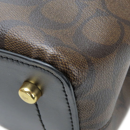 COACH Tote Bag F73293 leather Brown Women Used Authentic