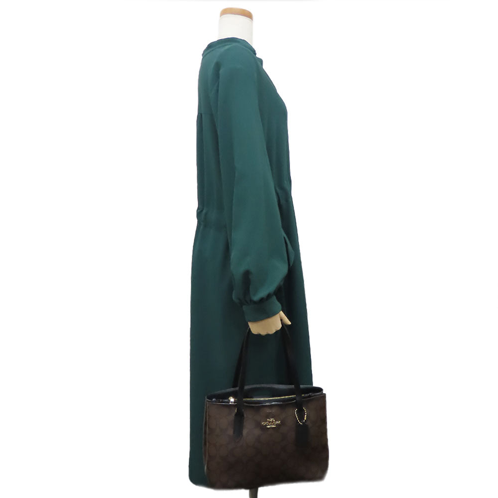 COACH Tote Bag F73293 leather Brown Women Used Authentic