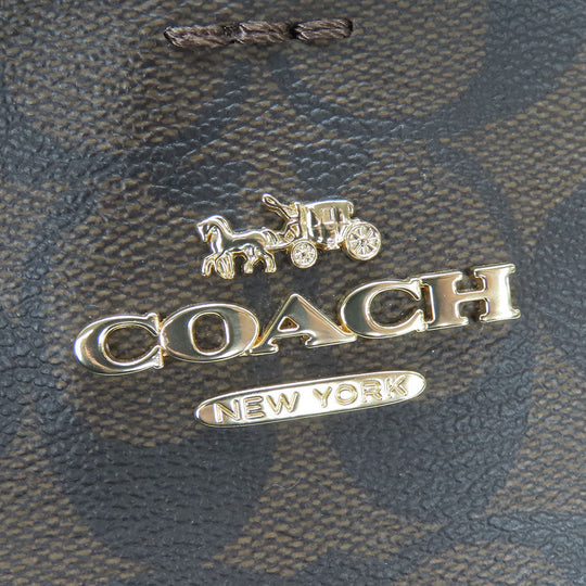 COACH Tote Bag F73293 leather Brown Women Used Authentic