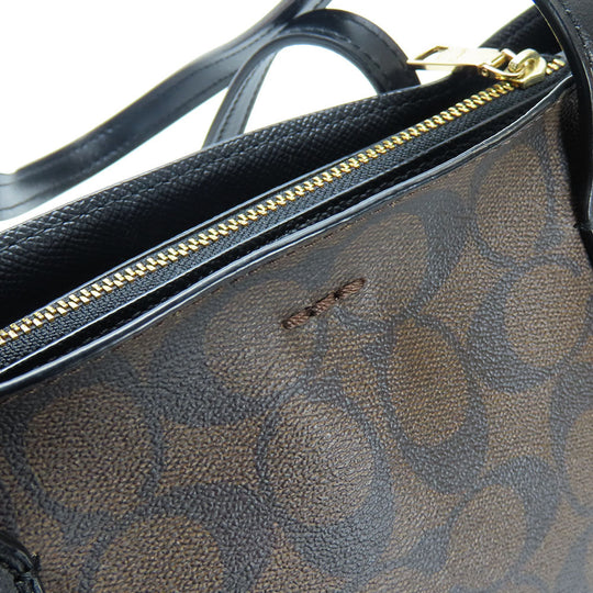 COACH Tote Bag F73293 leather Brown Women Used Authentic