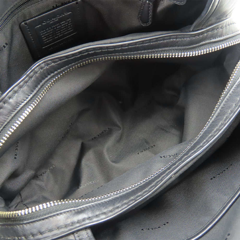 COACH Handbag 57933 Canvas, Leather black Women Used Authentic