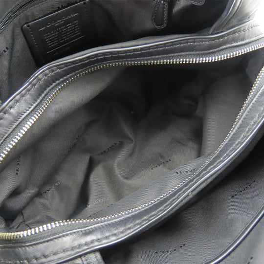 COACH Handbag 57933 Canvas, Leather black Women Used Authentic