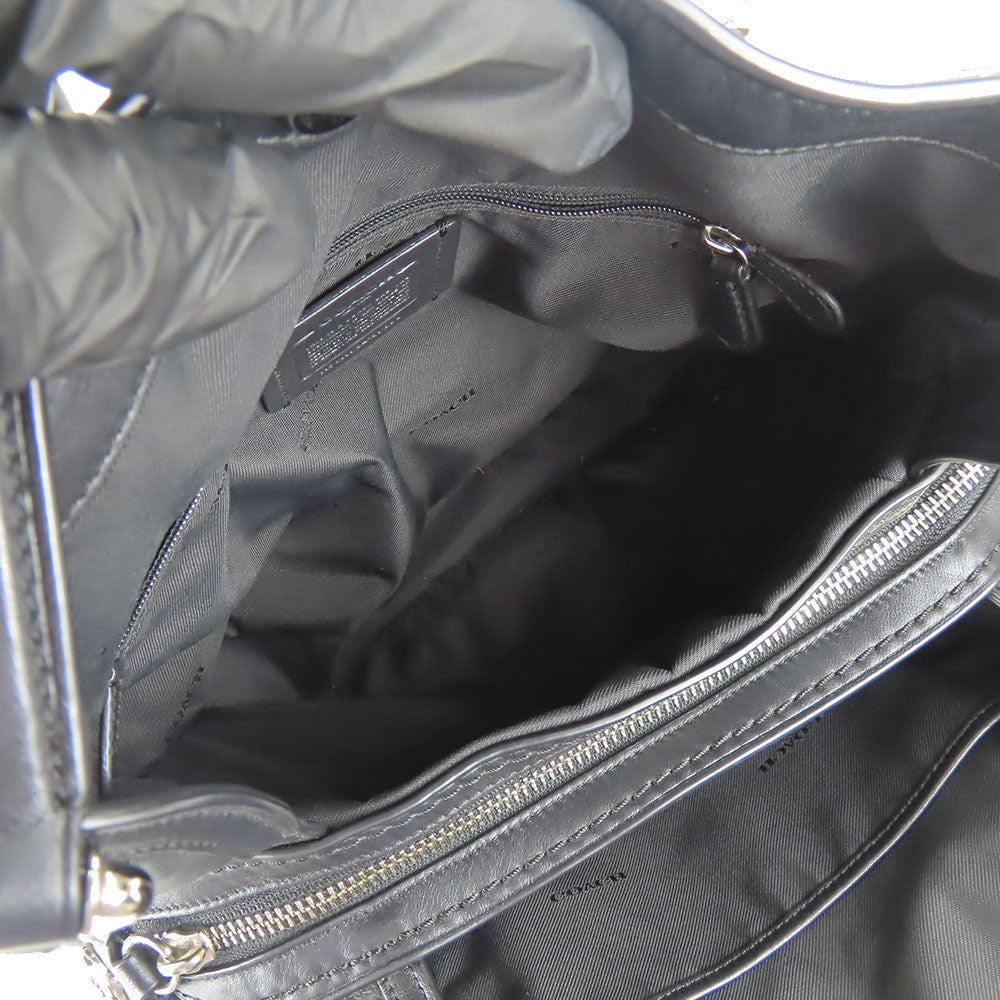 COACH Handbag 57933 Canvas, Leather black Women Used Authentic