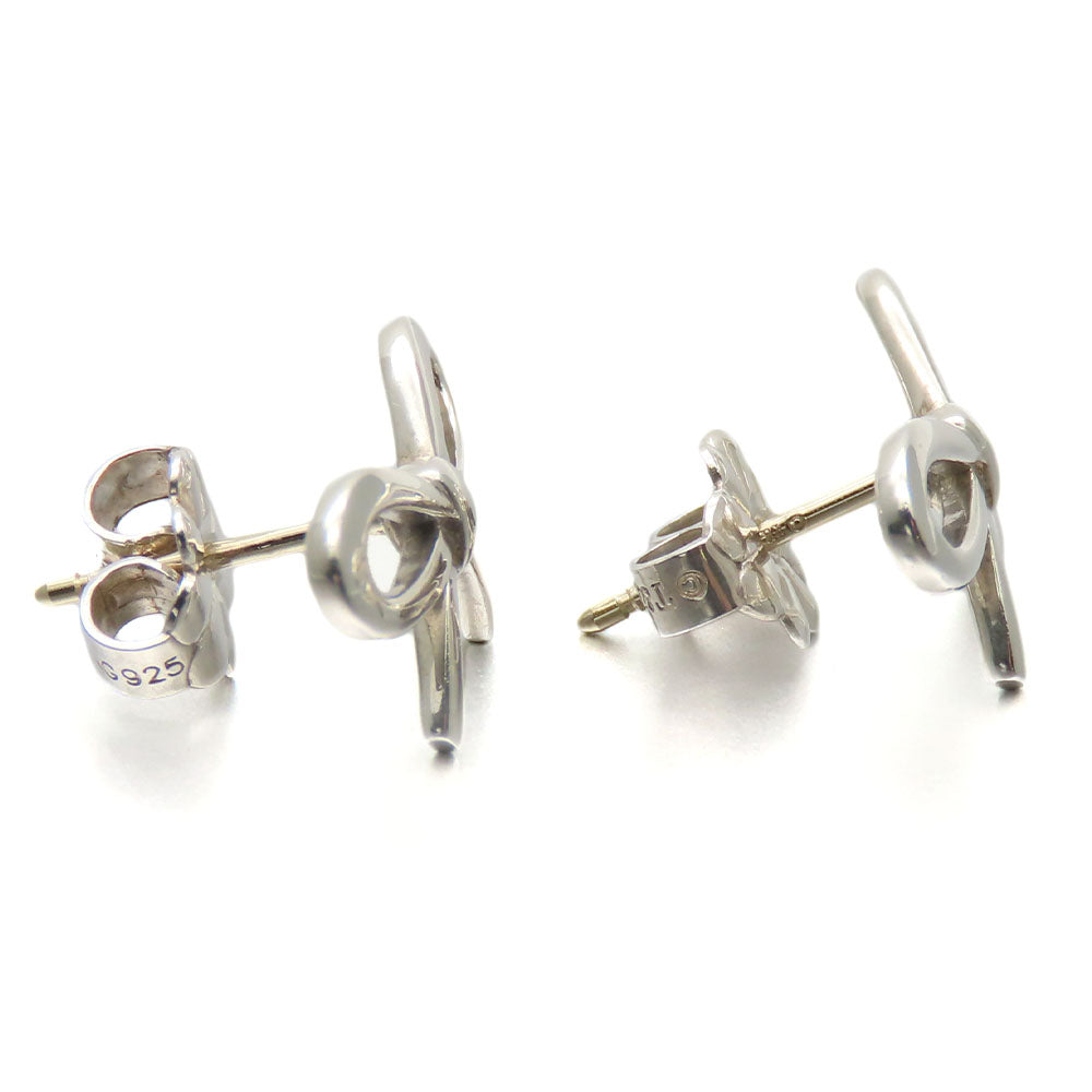 TIFFANY&Co. Pierce Silver925 Silver Bow ribbon Women Used Authentic